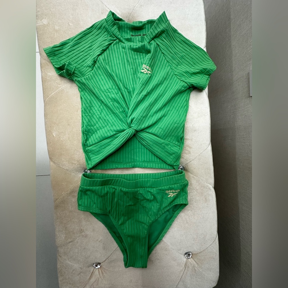 Reebok Kids Green Rashguard Set